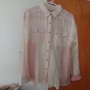 Miss me button up w/back split